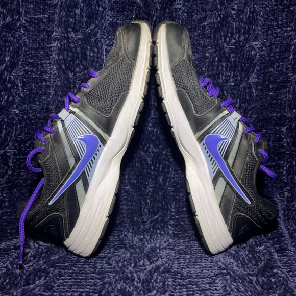 Women's Nike Dart 10 Running Shoe Black/Blue Size 10 580427-003 - Picture 6 of 8